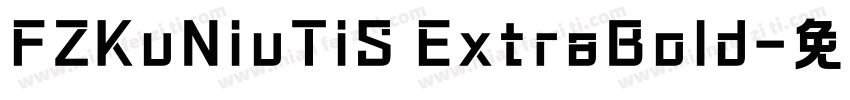 FZKuNiuTiS ExtraBold字体转换